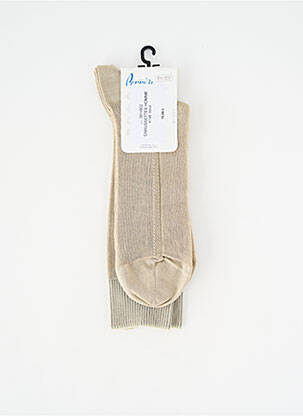 Chaussettes stretch beige PERRIN homme