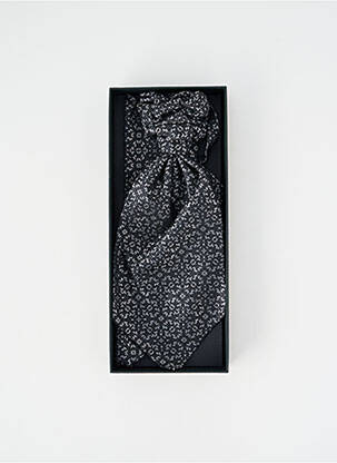 Cravate effet matière satinée argent CAVALIERE CEREMONY homme