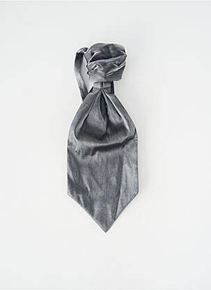 Cravate effet matière satinée argent CAVALIERE CEREMONY homme