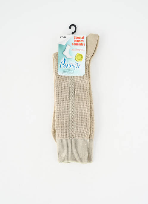 Chaussettes stretch beige PERRIN homme
