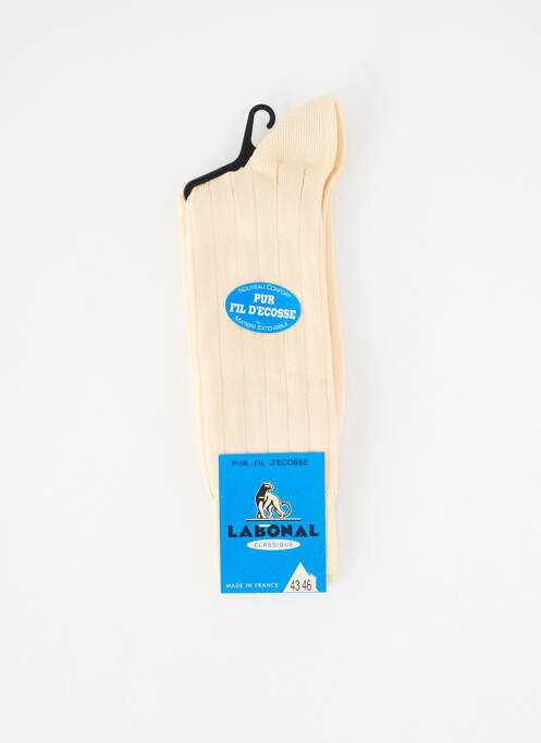 Chaussettes stretch beige LABONAL homme