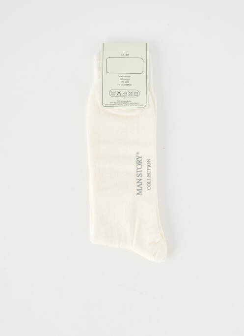 Chaussettes stretch beige MAN STORY homme