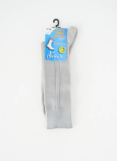 Chaussettes gris clair PERRIN homme