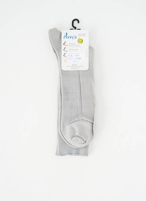 Chaussettes gris clair PERRIN homme