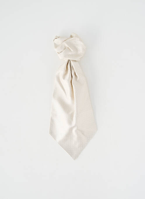 Cravate effet matière satinée beige CAVALIERE CEREMONY homme