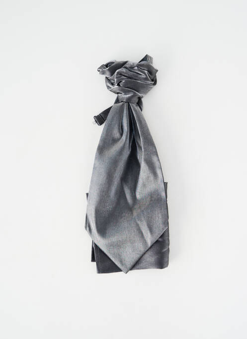 Cravate effet matière satinée argent CAVALIERE CEREMONY homme