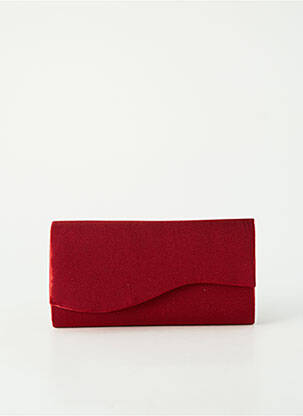 Sac fermeture rabat clipsé forme rectangulaire rouge EVASION femme