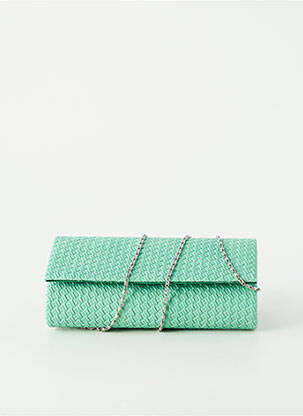 Sac fermeture rabat clipsé forme rectangulaire vert ETERNEL femme