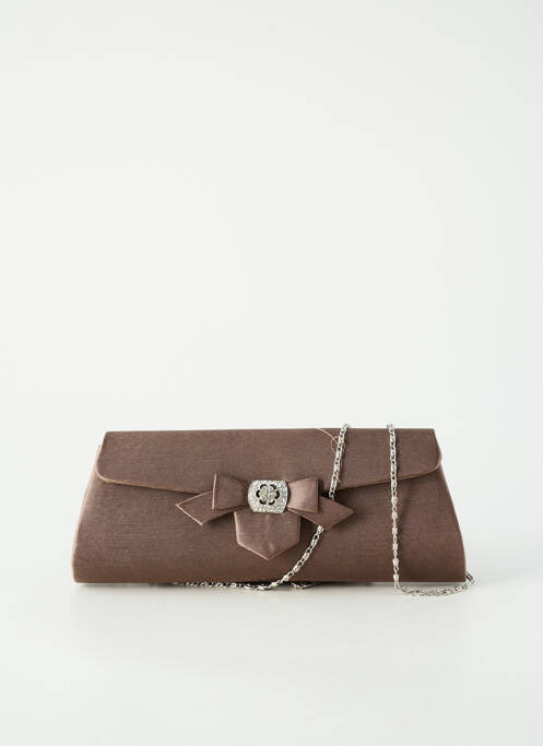 Sac bandoulière forme rectangulaire marron BELLE WOMEN femme