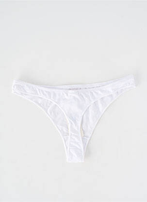 Tanga stretch blanc LUNA femme