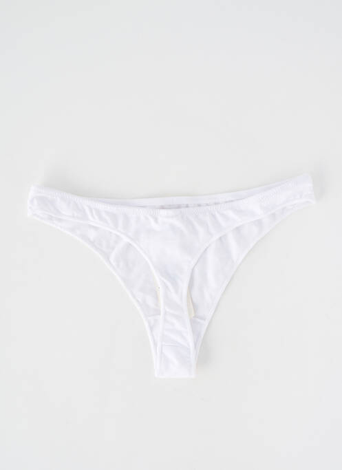 Tanga stretch blanc LUNA femme