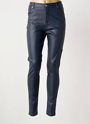 Pantalon slim taille haute taille haute bleu MARBLE femme