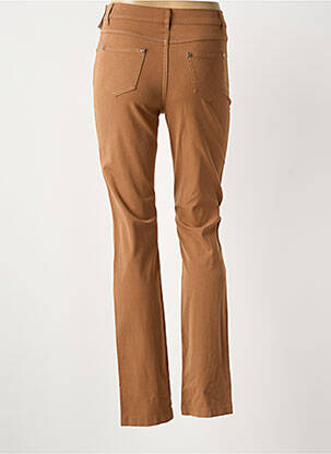 Jeans coupe slim stretch taille haute marron MARBLE femme