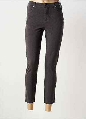 Jeans coupe slim stretch taille haute gris MARBLE femme