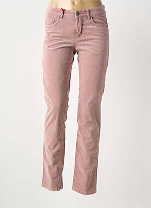 Jeans coupe slim stretch taille basse rose ASCARI femme