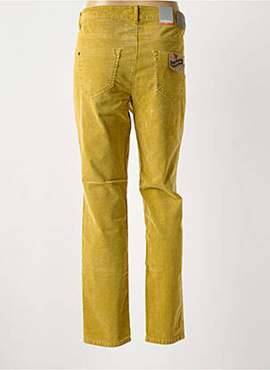 Jeans coupe slim stretch taille basse jaune ASCARI femme