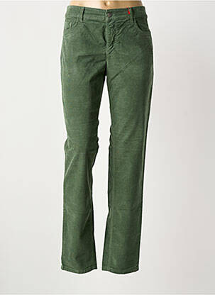 Jeans coupe slim stretch taille basse vert ASCARI femme
