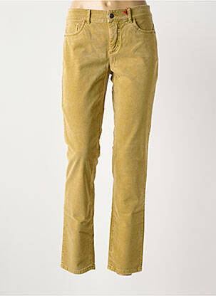 Jeans coupe slim stretch taille basse vert ASCARI femme