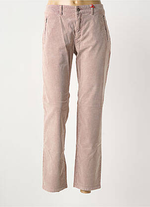 Pantalon droit stretch taille normale rose ASCARI femme