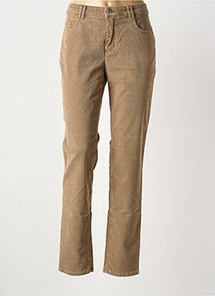 Pantalon slim stretch taille normale marron STARK femme