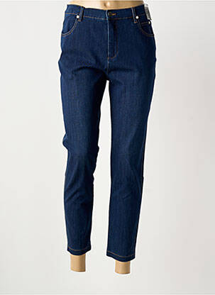 Jeans coupe slim tissage brut taille haute bleu MARBLE femme