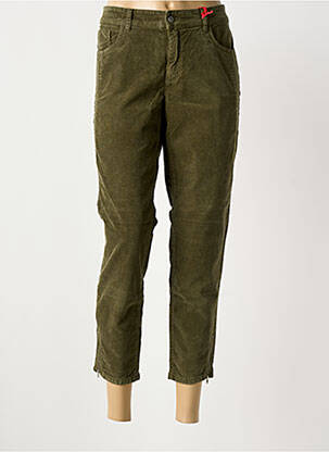 Pantalon 7/8 stretch taille normale vert ASCARI femme