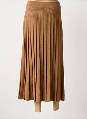 Jupe longue taille haute marron MARBLE femme