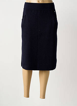 Jupe mi-longue stretch bleu SAINT JAMES femme
