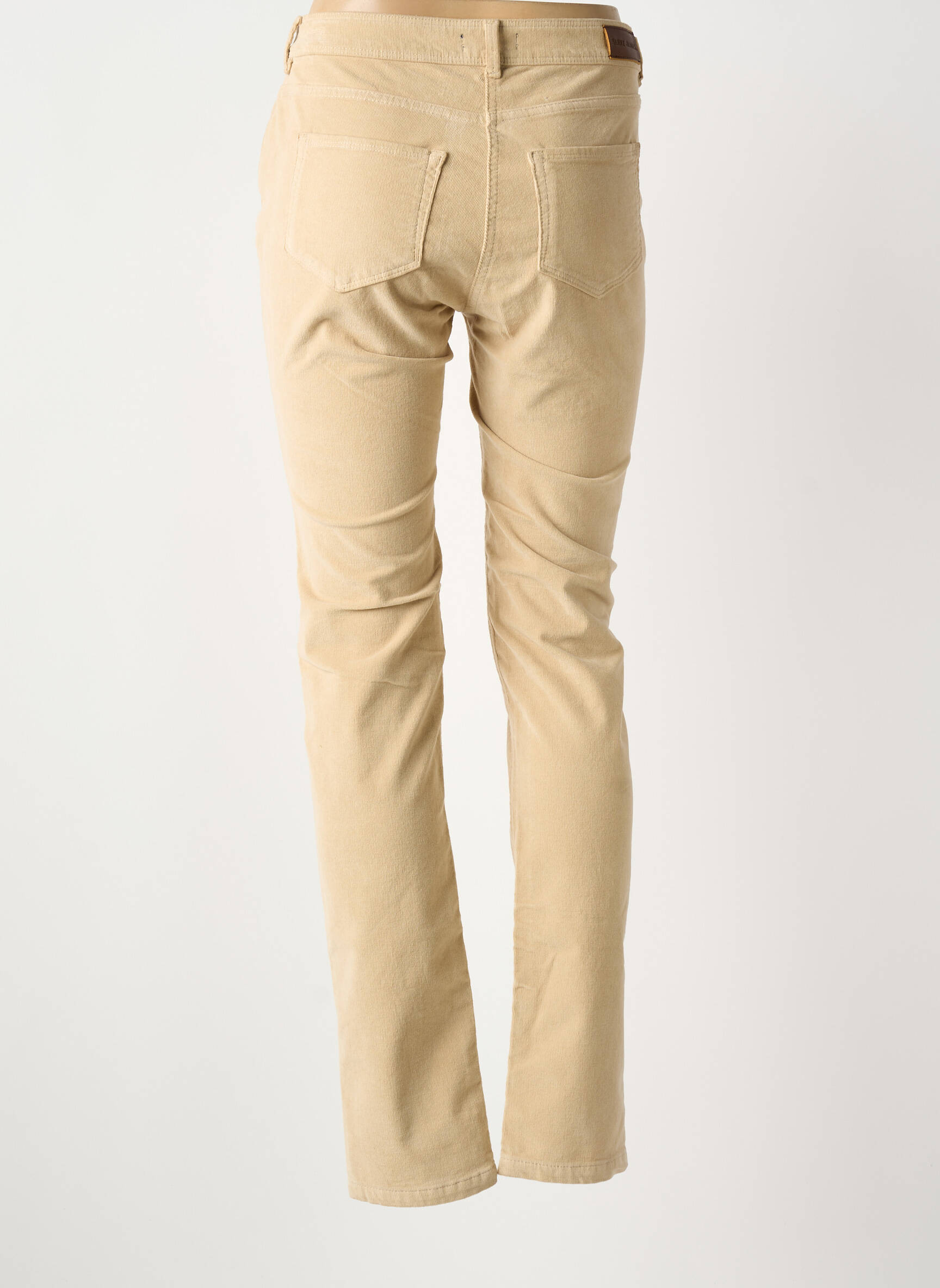 Pantalon slim taille haute taille haute beige SAINT JAMES femme