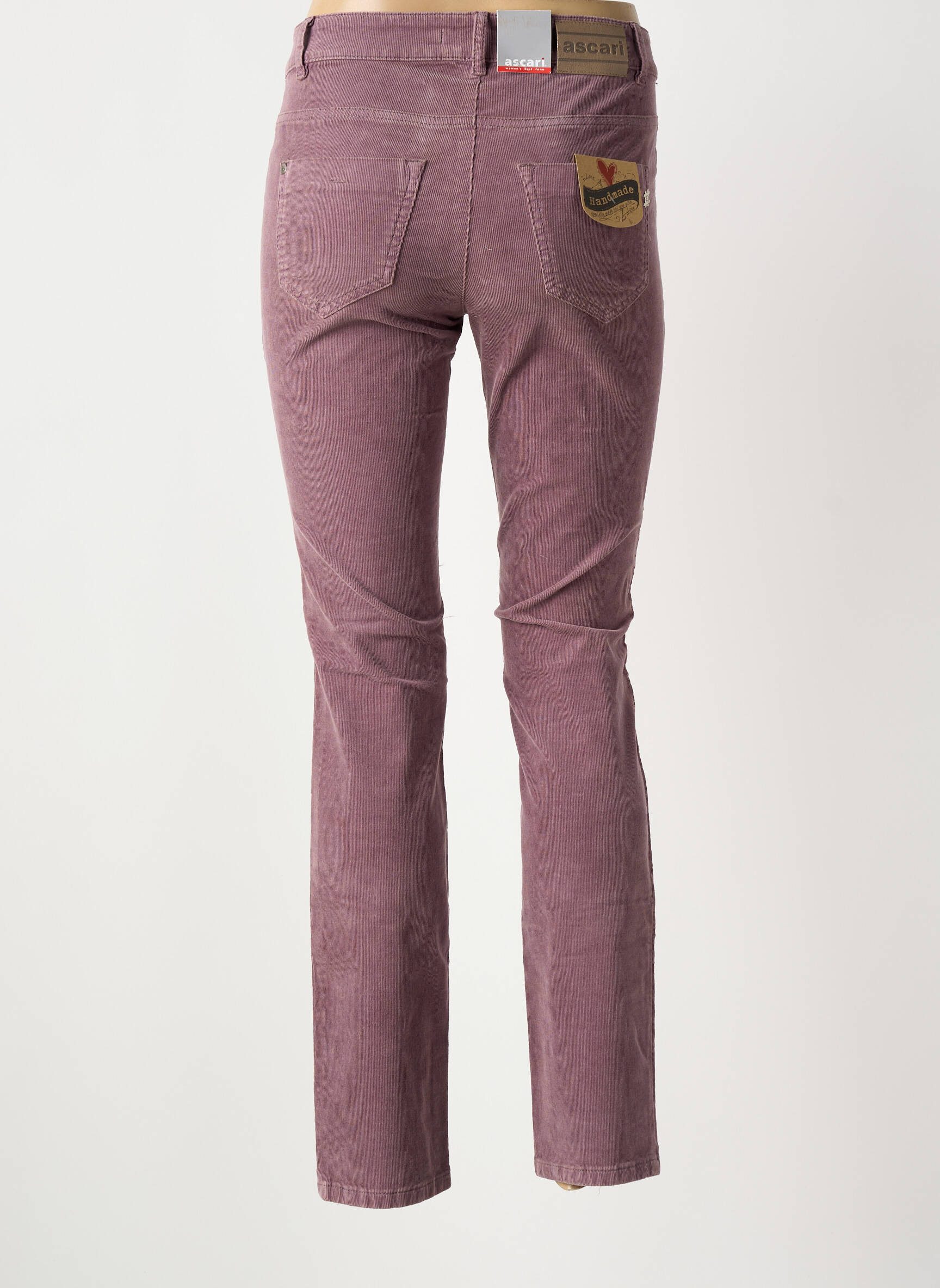 Jeans coupe slim stretch taille basse violet ASCARI femme