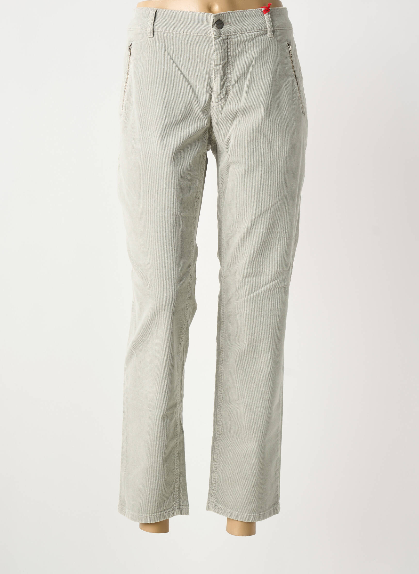 Pantalon droit stretch taille normale gris ASCARI femme