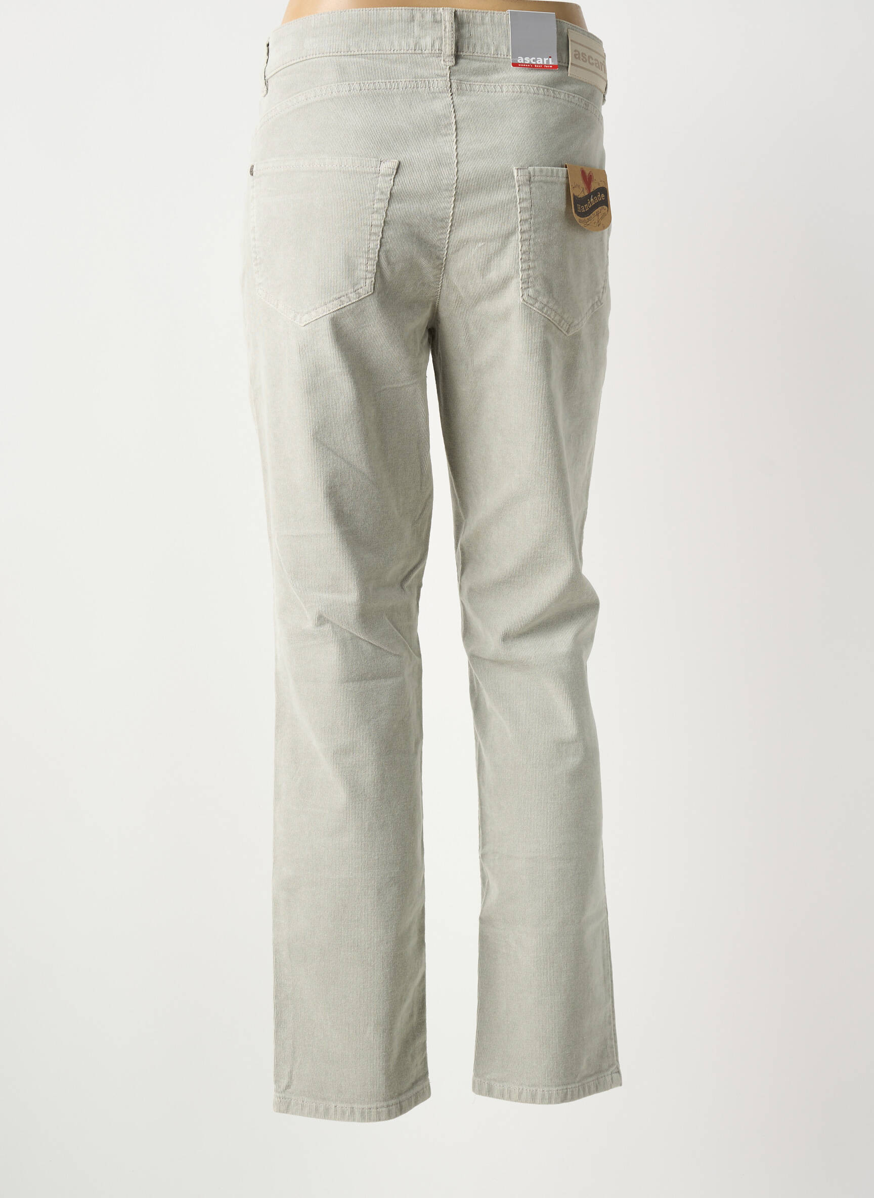 Pantalon droit stretch taille normale gris ASCARI femme