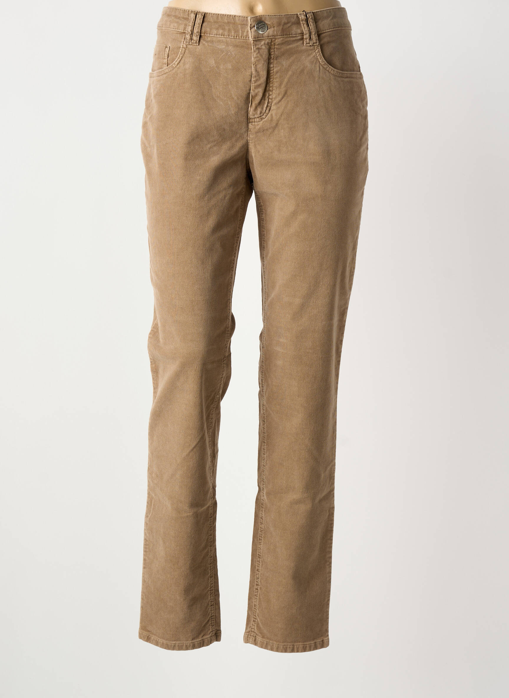 Pantalon slim stretch taille normale marron STARK femme
