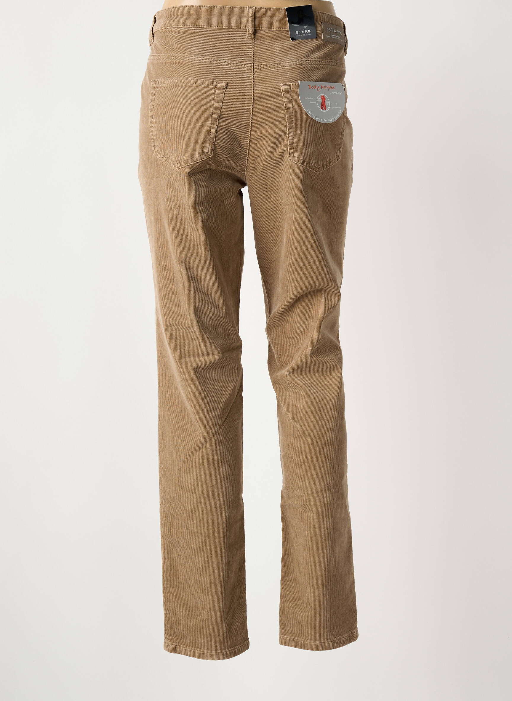 Pantalon slim stretch taille normale marron STARK femme