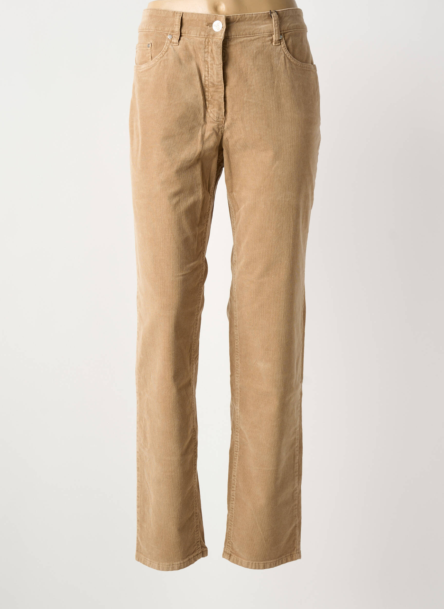 Pantalon slim stretch taille normale marron STARK femme