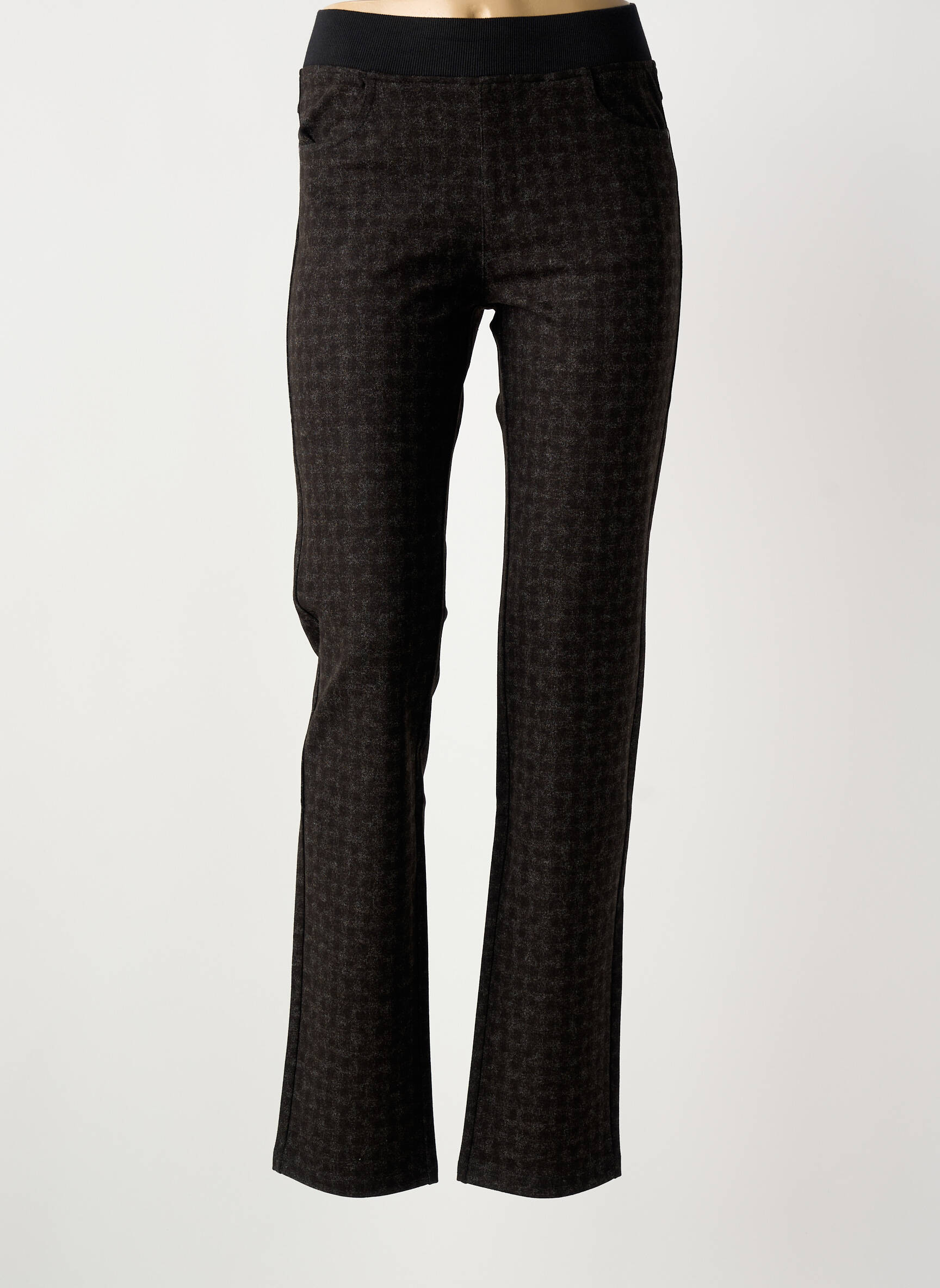 Jegging tissage jersey taille normale marron TINTA STYLE femme