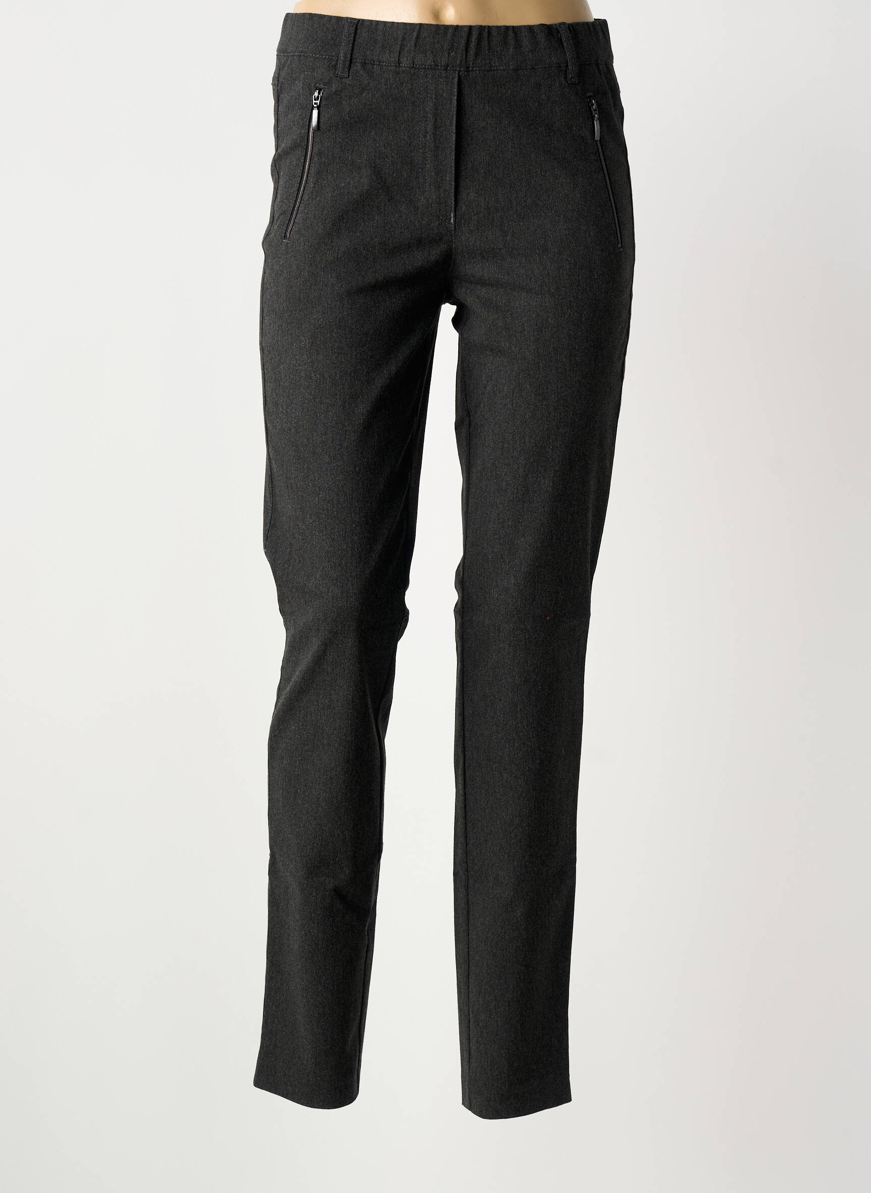 Pantalon slim taille élastique taille normale gris STARK femme