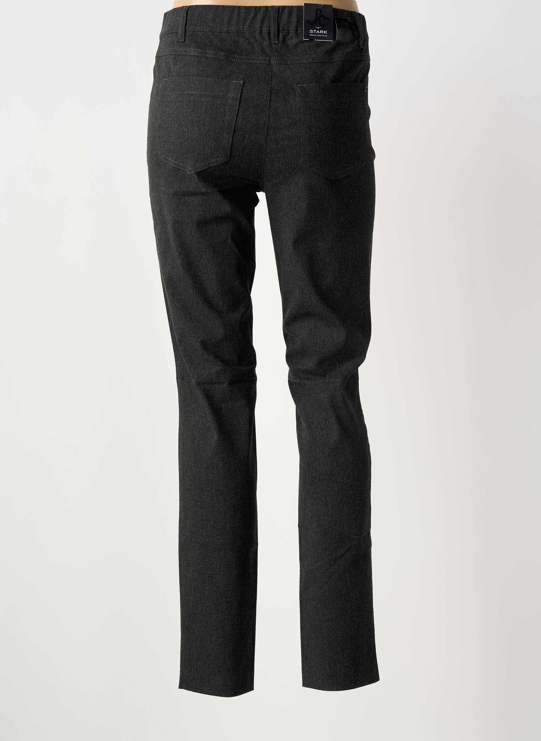 Pantalon slim taille élastique taille normale gris STARK femme