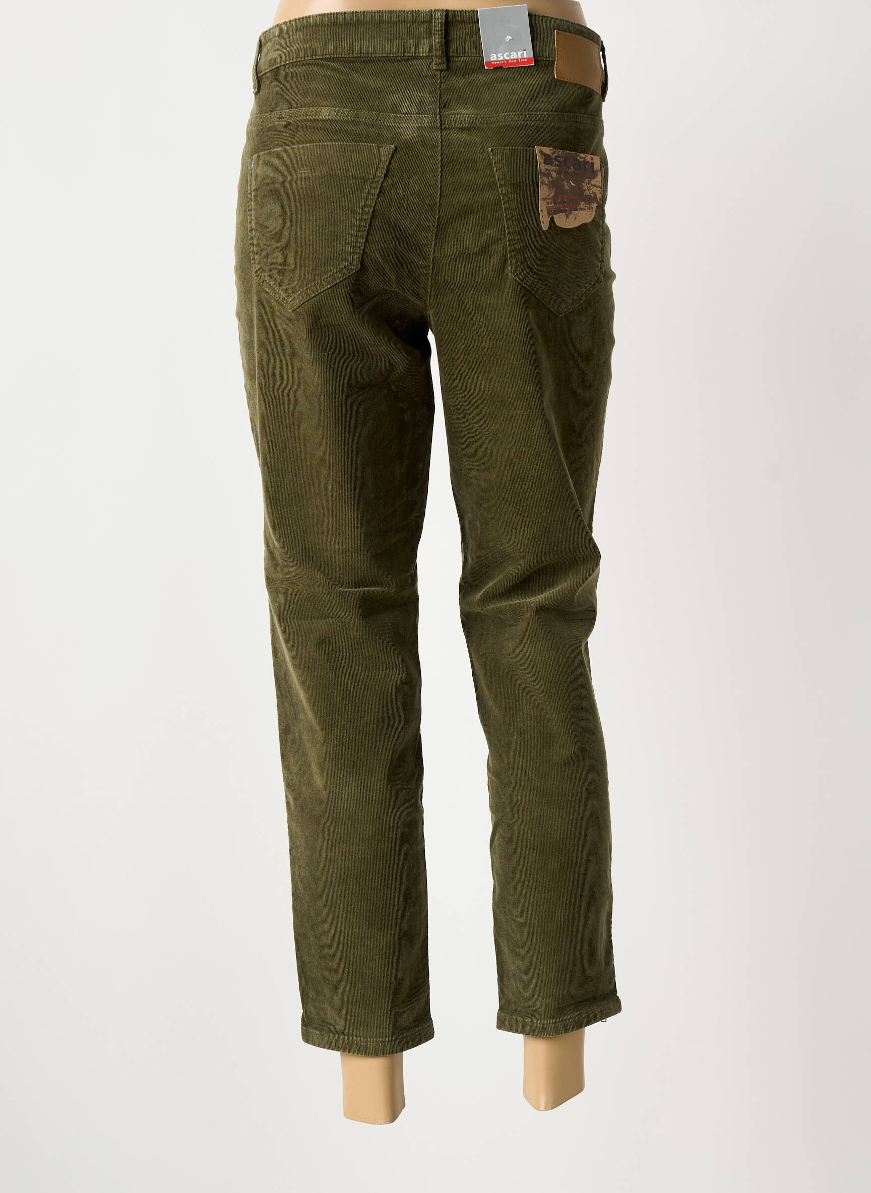 Pantalon 7/8 stretch taille normale vert ASCARI femme