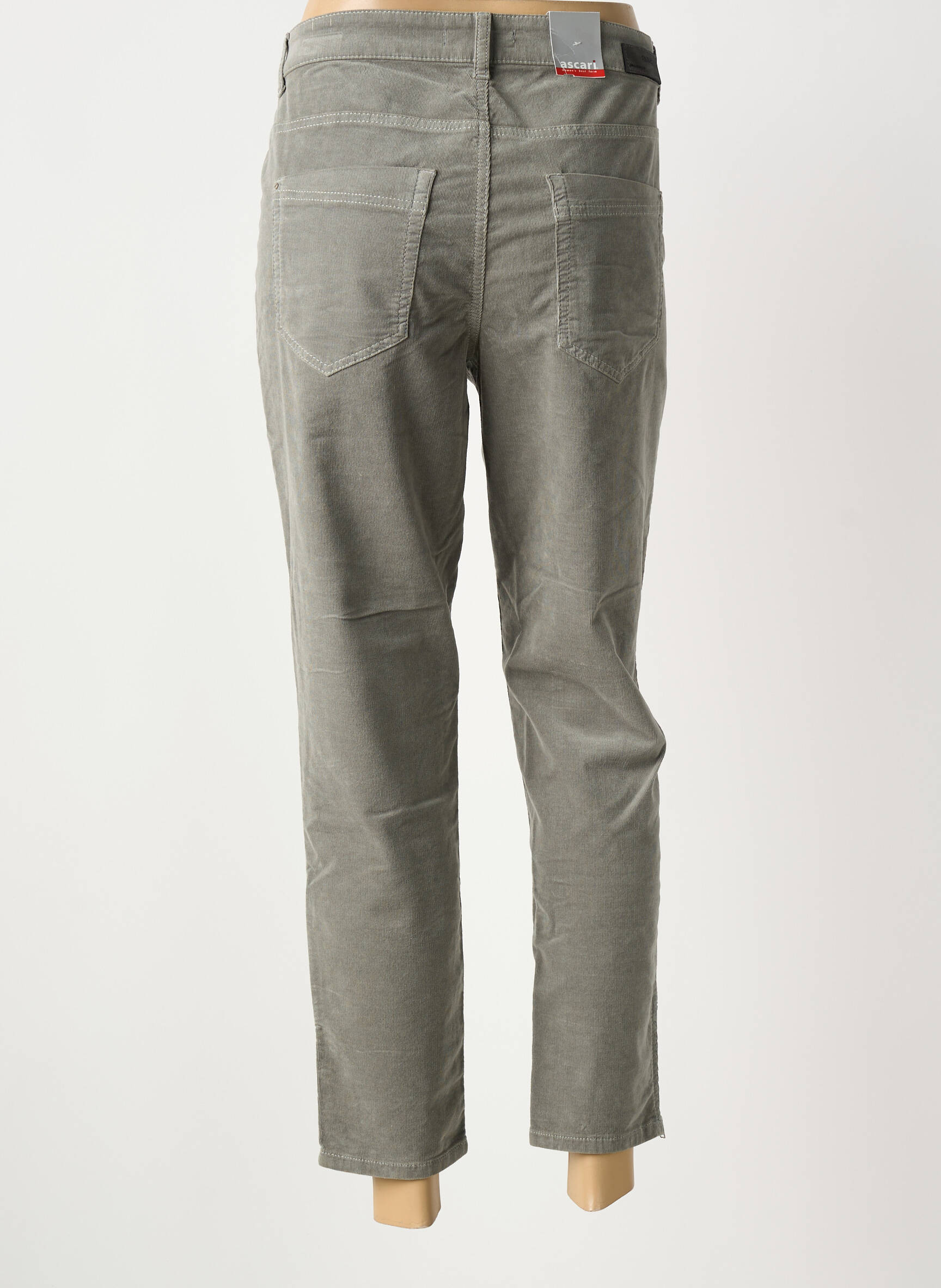 Pantalon 7/8 stretch taille normale gris ASCARI femme