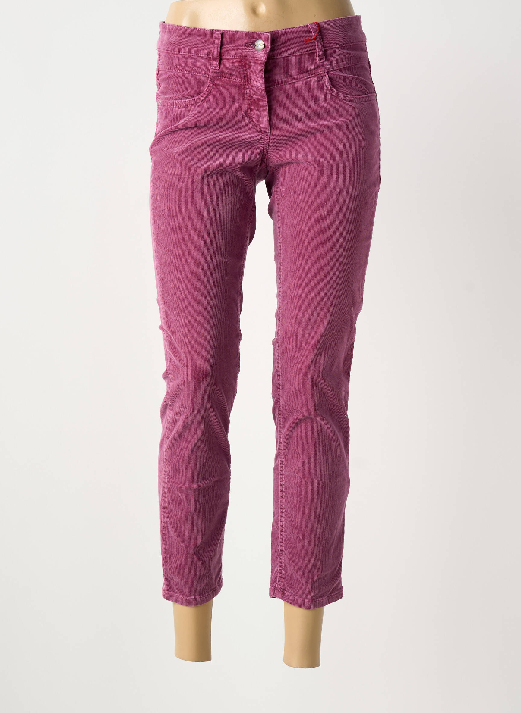 Pantalon 7/8 stretch taille basse violet ASCARI femme