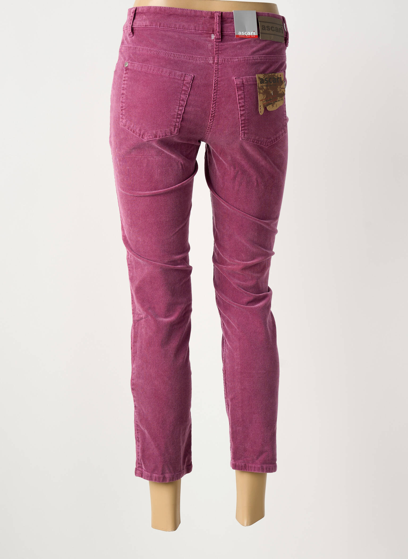 Pantalon 7/8 stretch taille basse violet ASCARI femme