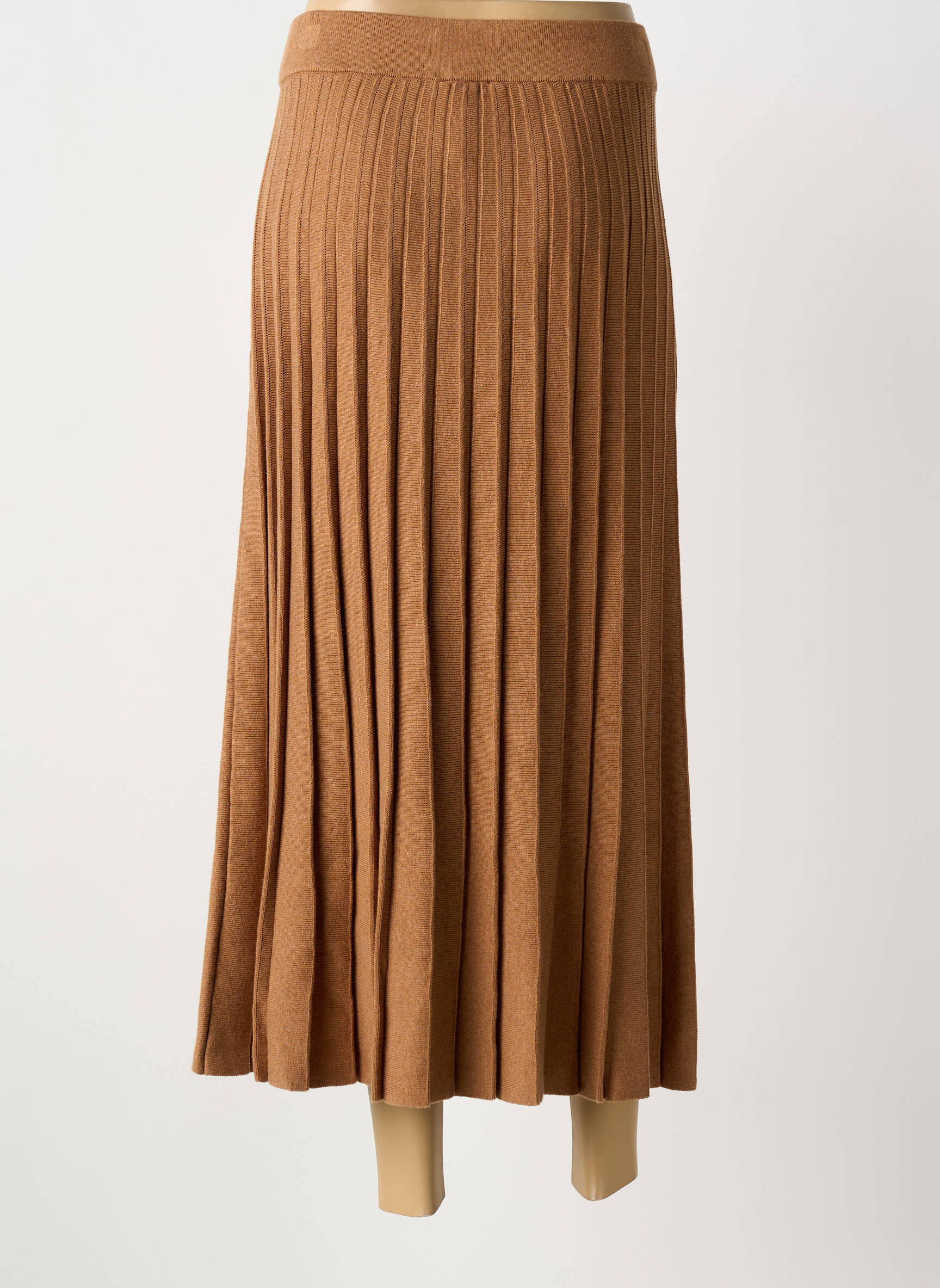 Jupe longue taille haute marron MARBLE femme