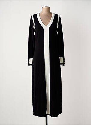 Robe longue manches longues manches longues noir MARBLE femme