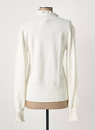 Pull coupe cintrée manches longues beige MARBLE femme