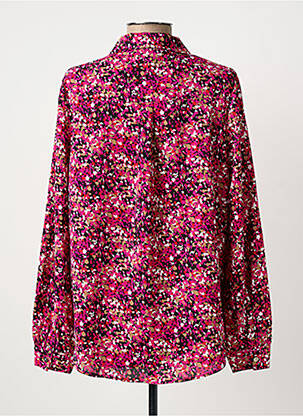 Blouse poignets boutonnés avec fente manches longues rose MARBLE femme