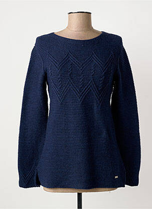 Pull coupe cintrée manches longues bleu TINTA STYLE femme