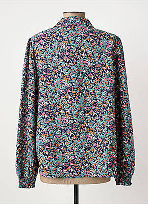 Chemisier coupe cintrée manches longues bleu MARBLE femme