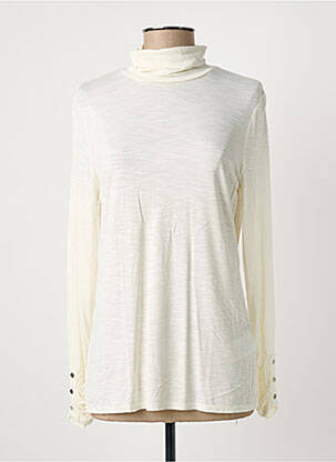 Sous-pull stretch manches longues beige MARBLE femme