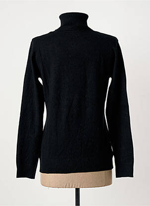 Pull col roulé coupe cintrée manches longues noir LUISA LOIRE femme